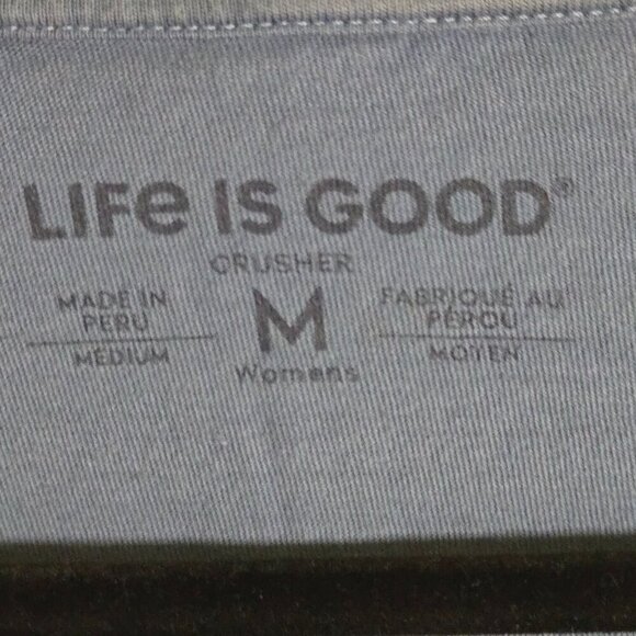 Life Is Good Compass Daisy Graphic Print Crusher Tee Shirt Size M - Picture 5 of 5